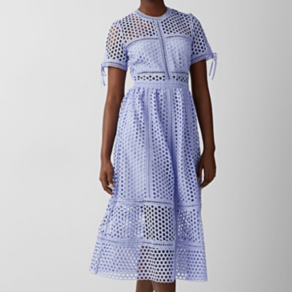 Self Portrait Guipure lace ring dress